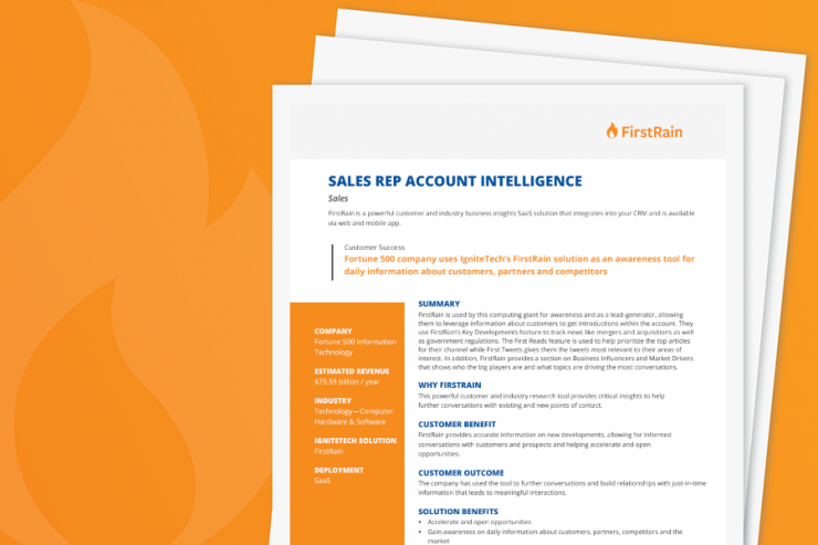 FirstRain Use Case: Sales Rep Account Intelligence
